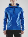 Craft Kapuzenpullover Hoodie Fullzip Pro Control cobaltblau/weiss Herren